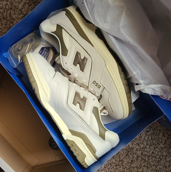 Aime Leon Dore × New Balance 550 'Olive' Size 13 - Picture 3 of 4